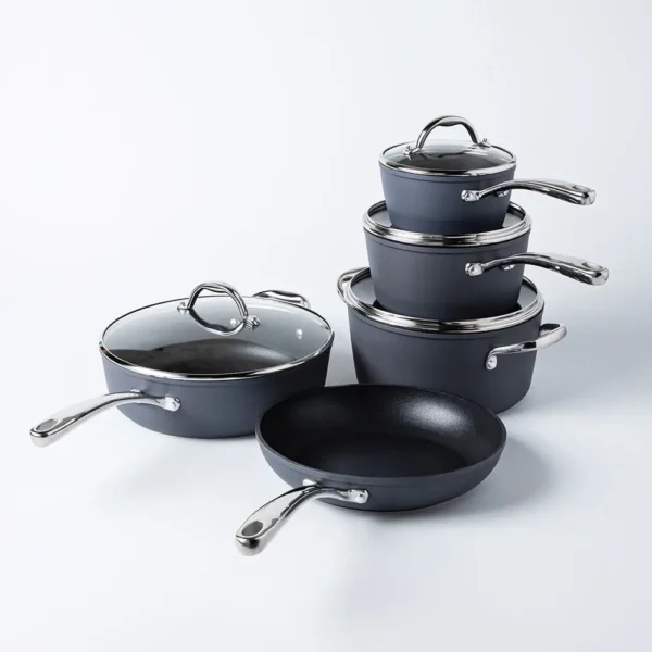 Tramontina Gourmet Non-Stick Cookware Combo - Set of 9 (Black/SS) - Image 6