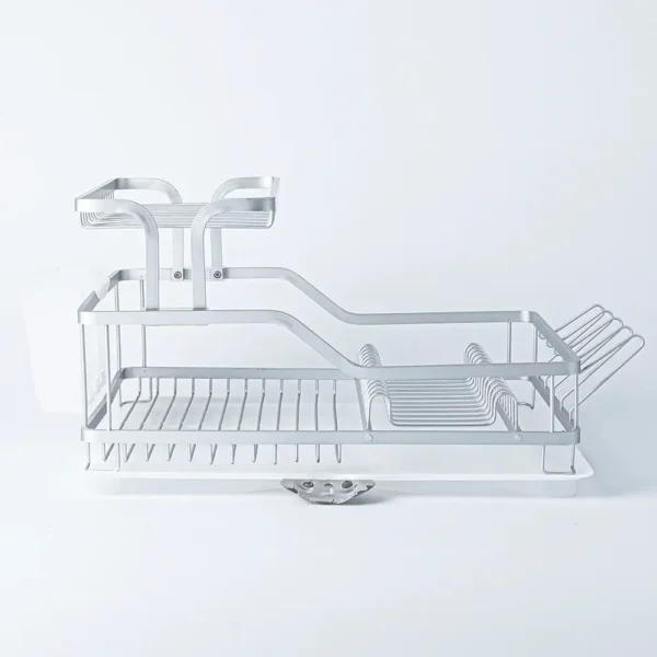 KSP Avanti Dish Rack with Tray 2-Tier (Aluminum) - Image 3