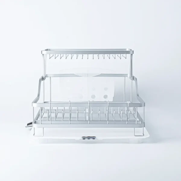 KSP Avanti Dish Rack with Tray 2-Tier (Aluminum) - Image 4