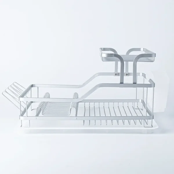 KSP Avanti Dish Rack with Tray 2-Tier (Aluminum) - Image 5